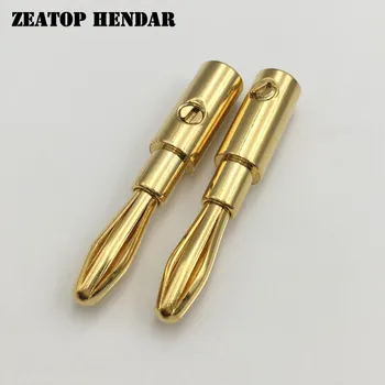 50Pcs Brass Metal 4mm Banana Male Plug AV Audio Vedio Adapter Connector for Binding Post Amplifiers Speaker Gold Plated
50Pcs Brass Metal 4mm Banana Male Plug AV Audio Vedio Adapter Connector for Binding Post Amplifiers Speaker Gold Plated