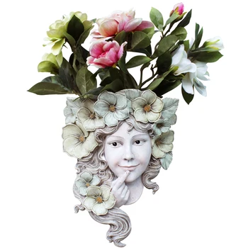 Western Goddess Hanging Resin Wall Vase Crafts Wall Flower Pot Home Smile Girl Character Fairy Garden Planters Ornament R1243
Western Goddess Hanging Resin Wall Vase Crafts Wall Flower Pot Home Smile Girl Character Fairy Garden Planters Ornament R1243