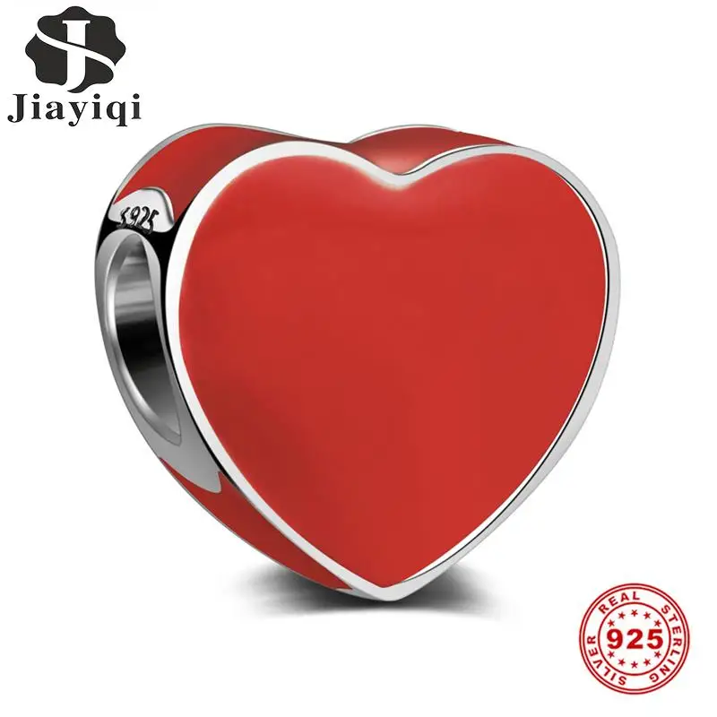 Jiayiqi Red Heart Charms 925 Sterling Silver Beads Fit Bracelet Necklace New Women Jewelry Making Accessories Valentine Day Gift
Jiayiqi Red Heart Charms 925 Sterling Silver Beads Fit Bracelet Necklace New Women Jewelry Making Accessories Valentine Day Gift