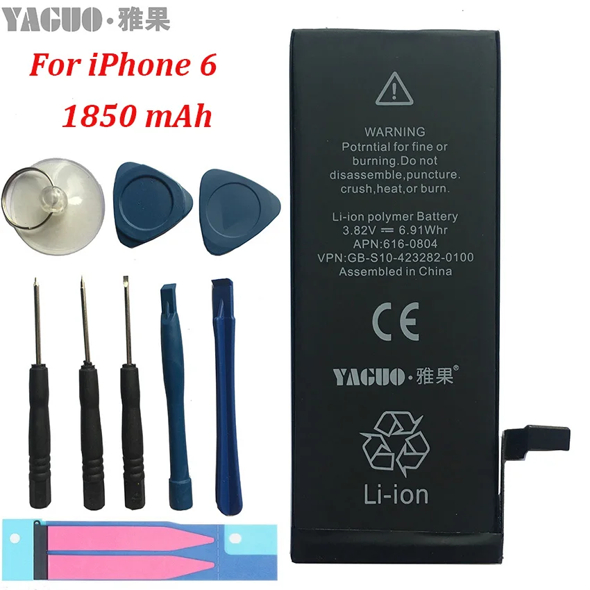 100% New Original AAAAA 1850mAh Battery For Apple iPhone 6 6G iPhone6 Real Capacity Zero Cycle Free Repair Tools Kit
100% New Original AAAAA 1850mAh Battery For Apple iPhone 6 6G iPhone6 Real Capacity Zero Cycle Free Repair Tools Kit