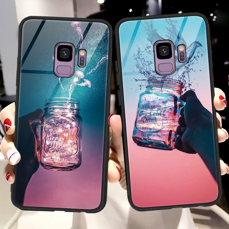 Tempered glass Coque For Samsung Galaxy A50 S8 S9 Plus Note 9 A7 2018 A8 A6 J4 Plus A6S M10 M20 J7 Prime Soft TPU Water Cup Case
Tempered glass Coque For Samsung Galaxy A50 S8 S9 Plus Note 9 A7 2018 A8 A6 J4 Plus A6S M10 M20 J7 Prime Soft TPU Water Cup Case