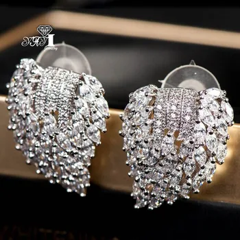 YaYI Jewelry Fashion Princess Cut 8.2 CT White Zircon Silver Color long Ear Earrings wedding Party Earrings Gifts
YaYI Jewelry Fashion Princess Cut 8.2 CT White Zircon Silver Color long Ear Earrings wedding Party Earrings Gifts