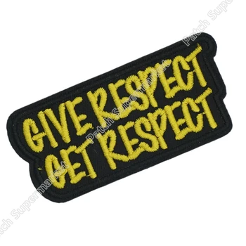 GIVE RESPECT GET RESPECT Fun slogan Embroidered Biker Vest Patch SEW ON - IRON ON Biker Vest Badge Free Shipping Wholesale
GIVE RESPECT GET RESPECT Fun slogan Embroidered Biker Vest Patch SEW ON - IRON ON Biker Vest Badge Free Shipping Wholesale