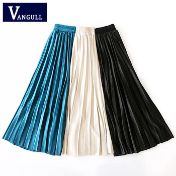 Sweet Spring & Autumn Women's Clothing Solid Gold velvet Elastic band Waist Female A-Line Skirts Wild Match pleated skirts
Sweet Spring & Autumn Women's Clothing Solid Gold velvet Elastic band Waist Female A-Line Skirts Wild Match pleated skirts
