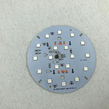 DC24V UCS2903 addressable pixel PCBA,18pcs 5050 SMD RGB LED;100mm diameter;4.32W
DC24V UCS2903 addressable pixel PCBA,18pcs 5050 SMD RGB LED;100mm diameter;4.32W