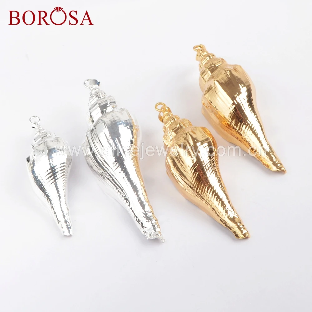 BOROSA Fashion Jewelry 10pcs Full Gold Color Natural Conch Shell Pendant Beads for Necklace Making G1655 S1655
BOROSA Fashion Jewelry 10pcs Full Gold Color Natural Conch Shell Pendant Beads for Necklace Making G1655 S1655