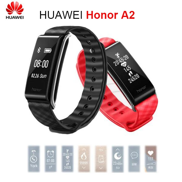 Original Huawei Honor A2 Smart Wristband 0.96" OLED Screen Pulse Heart Rate Monitor fitness tracker Message Call Reminder IP67
Original Huawei Honor A2 Smart Wristband 0.96" OLED Screen Pulse Heart Rate Monitor fitness tracker Message Call Reminder IP67