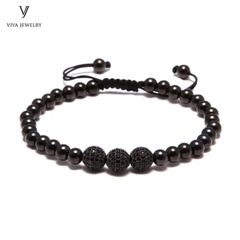 2019 New Waterproof Black Beads Macrame Bracelets For Men/Women High-end CZ Beads Braided Bracelet For Watch Boho Men Jewelry
2019 New Waterproof Black Beads Macrame Bracelets For Men/Women High-end CZ Beads Braided Bracelet For Watch Boho Men Jewelry