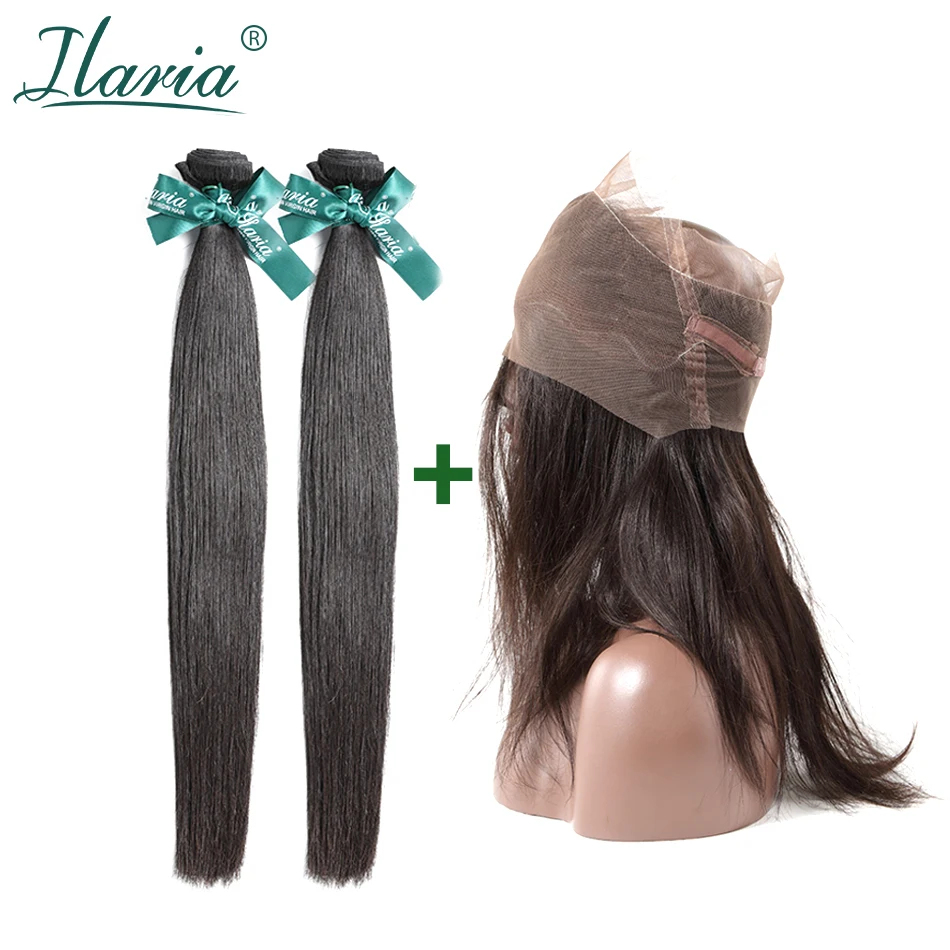 ILARIA HAIR Brazilian Hair 360 Lace Frontal With Bundle Straight Grade 7A 100% Virgin Human Hair Weaves 2 Bundles With Closure
ILARIA HAIR Brazilian Hair 360 Lace Frontal With Bundle Straight Grade 7A 100% Virgin Human Hair Weaves 2 Bundles With Closure
