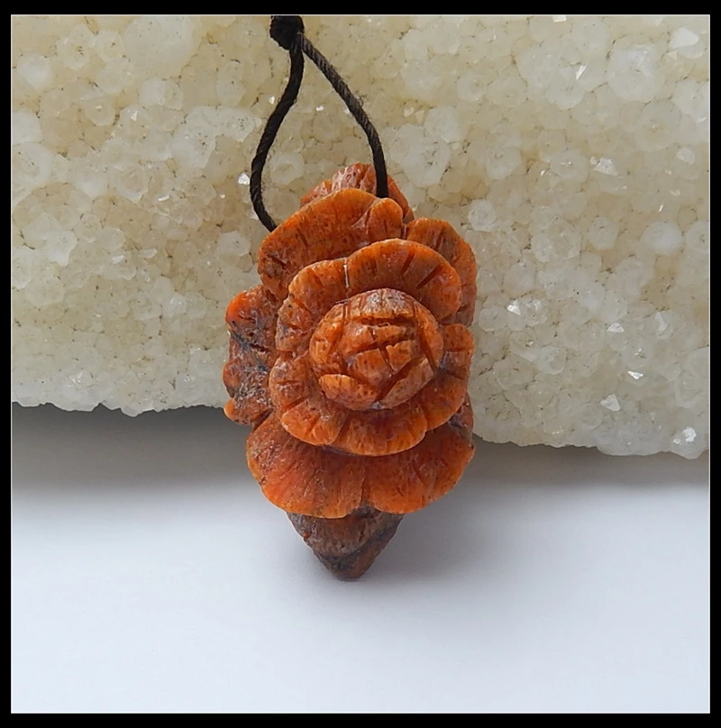 Orange Color Handmade Flower Fashion Pendant Bead Natural Stone Orange Coral DIY Jewelry Necklace Accessories 33x20x18mm 7.3g
Orange Color Handmade Flower Fashion Pendant Bead Natural Stone Orange Coral DIY Jewelry Necklace Accessories 33x20x18mm 7.3g