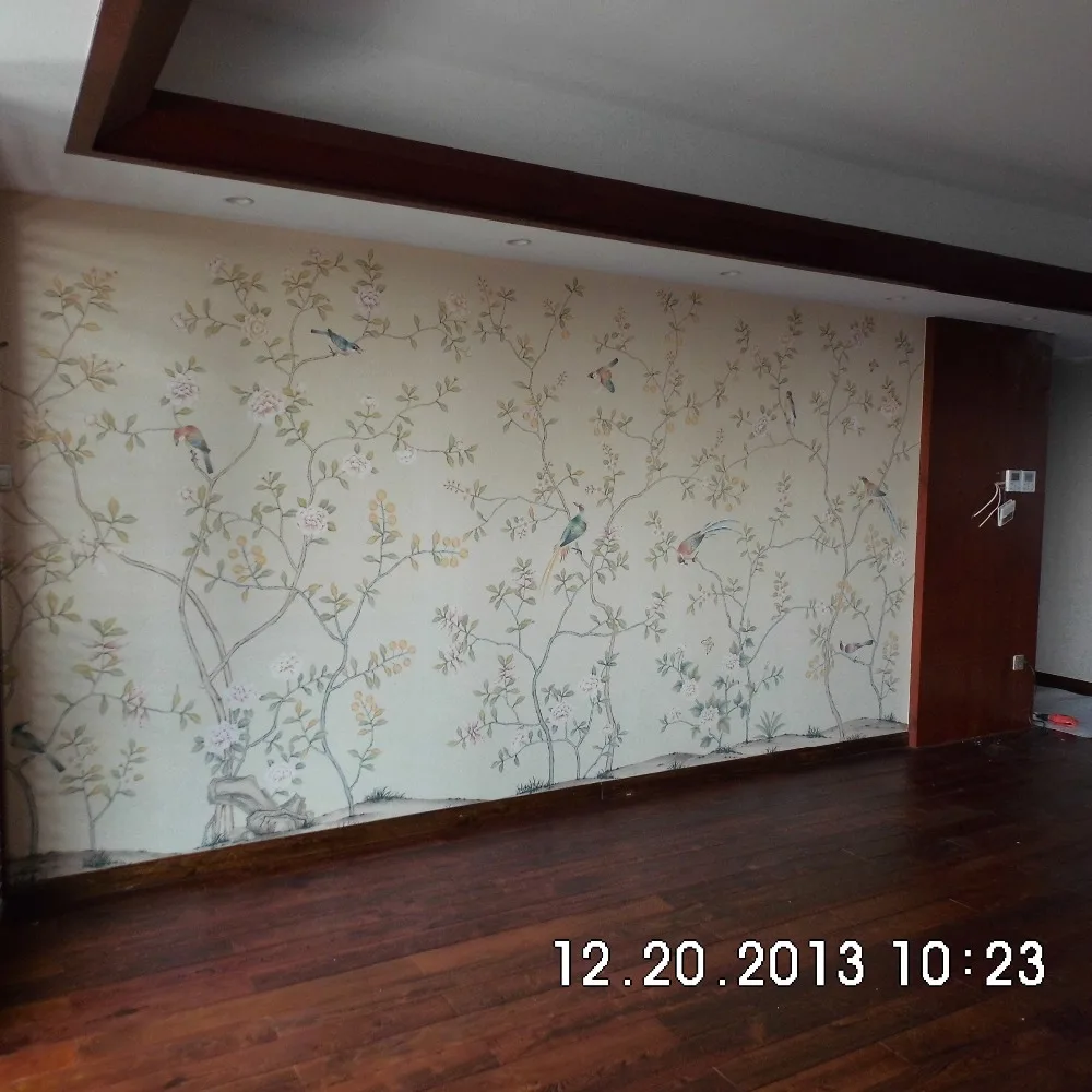 Classic elegant Hand-painted silk wallpaper customized painting flower with birds wallcovering many patterns/background optional
Classic elegant Hand-painted silk wallpaper customized painting flower with birds wallcovering many patterns/background optional