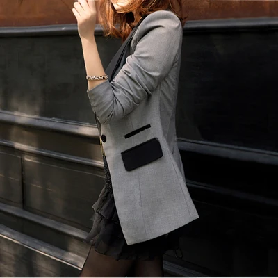 2016 New Blazer women feminino Autumn Winter Slim Coat Plus Size Casual blazers jackets Suit OL ladies blaser Grey,Black S~3XXXL
2016 New Blazer women feminino Autumn Winter Slim Coat Plus Size Casual blazers jackets Suit OL ladies blaser Grey,Black S~3XXXL