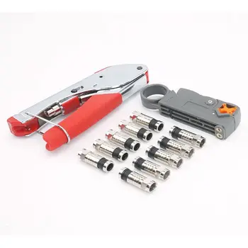 Hand Compression Crimping Tool Crushing Clamp With Wire Stripping Plier 10Pcs Clamping Connector Extrusion Equipment Kits
Hand Compression Crimping Tool Crushing Clamp With Wire Stripping Plier 10Pcs Clamping Connector Extrusion Equipment Kits