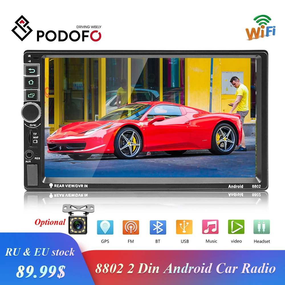 Podofo Universal 8802 Android 2 din Car Radio GPS Navigation Bluetooth Autoradio Mirrorlink Car Stereo Wifi Audio MP5 Player
Podofo Universal 8802 Android 2 din Car Radio GPS Navigation Bluetooth Autoradio Mirrorlink Car Stereo Wifi Audio MP5 Player