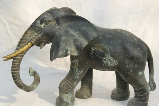 JP S0522 18" Chinese Bronze Gild Folk animal Run Auspicious elephant Statue sculpture B0403
JP S0522 18" Chinese Bronze Gild Folk animal Run Auspicious elephant Statue sculpture B0403