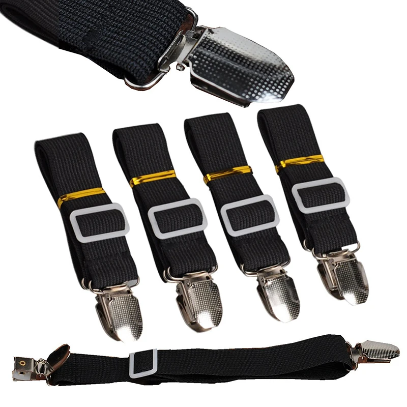 4pcs Adjustable Bed Sheet Fasteners Straps Elastic Mattress Cover Corner Holder Clip Grippers Suspender Cord Hook Loop Clasps
4pcs Adjustable Bed Sheet Fasteners Straps Elastic Mattress Cover Corner Holder Clip Grippers Suspender Cord Hook Loop Clasps