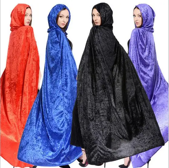 Halloween Costume Women Hooded Death Elf Magician Witch Cloak Cape Robe Fantasia Adult Cosplay Clothing Black Red Blue purple
Halloween Costume Women Hooded Death Elf Magician Witch Cloak Cape Robe Fantasia Adult Cosplay Clothing Black Red Blue purple