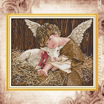 JoySunday Counted cross stitch kits embroidery kits deal free Angel lamb DMC14CT11CT fabric hotel office hall deco painting art
JoySunday Counted cross stitch kits embroidery kits deal free Angel lamb DMC14CT11CT fabric hotel office hall deco painting art