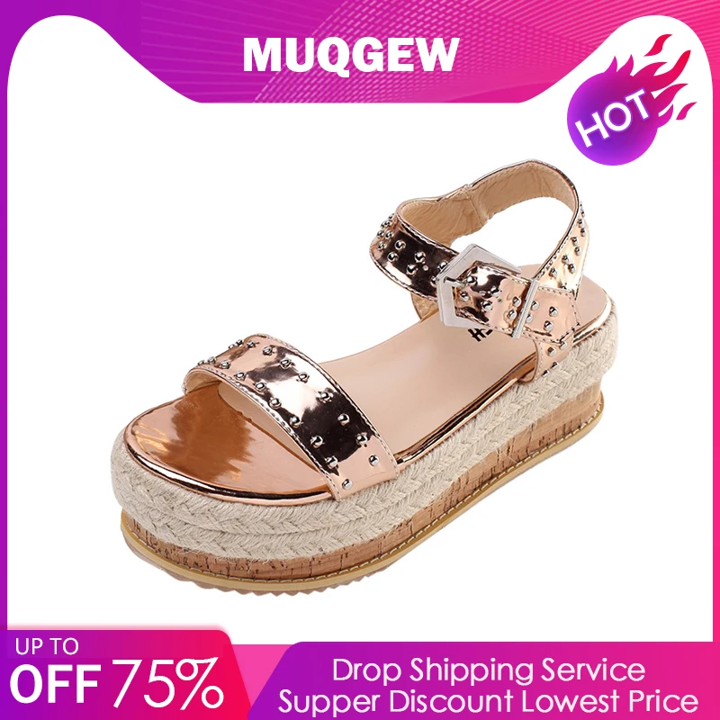 Ladies Sandals 2019 New Summer Women's Thick-Soled Luxury Sandals Belt Buckle Flat Sandals Rivet Beach Shoes Zapatos De Mujer
Ladies Sandals 2019 New Summer Women's Thick-Soled Luxury Sandals Belt Buckle Flat Sandals Rivet Beach Shoes Zapatos De Mujer