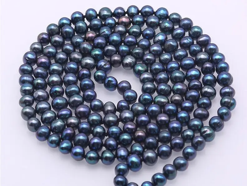 50inch 127cm natural pear 6-7mm Bright black colors freshwater pearl necklace Jewelry
50inch 127cm natural pear 6-7mm Bright black colors freshwater pearl necklace Jewelry