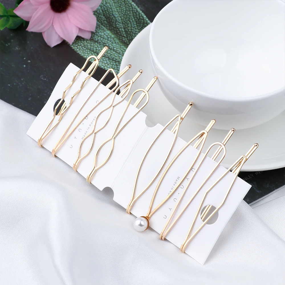 1 Set Korea Metal Pearls Hair Clips Geometric Rhombus Simple Gold Silver Color Hairpins Hair Styling Tool Accessories for Women
1 Set Korea Metal Pearls Hair Clips Geometric Rhombus Simple Gold Silver Color Hairpins Hair Styling Tool Accessories for Women