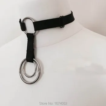 Stylish Punk Rock Gothic Amo Handmade Nylon Elastic Double O Round Adjustable Choker Collar Necklace
Stylish Punk Rock Gothic Amo Handmade Nylon Elastic Double O Round Adjustable Choker Collar Necklace