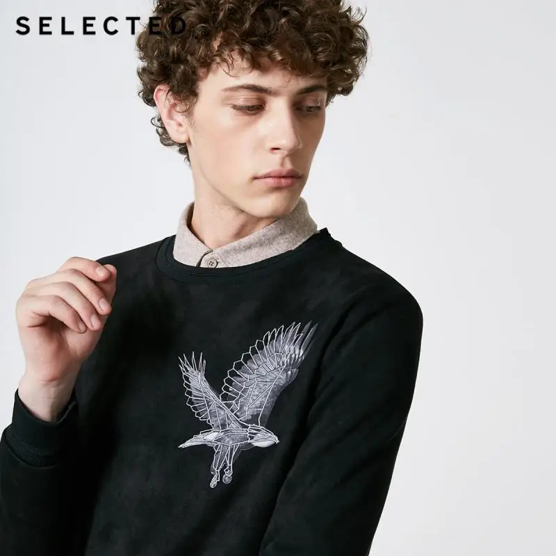 SELECTED Men's Suede Animal Embroidery Round Neckline Pullover Sweatshirt S|41844D514
SELECTED Men's Suede Animal Embroidery Round Neckline Pullover Sweatshirt S|41844D514