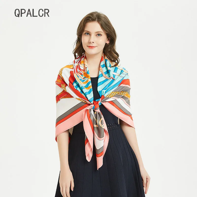 QPALCR Fashion Shawls Twill Silk Hijab Scarf Women Vintage Print Head Scarfs Female 130*130cm Luxury Brand Square Shawl Scarves
QPALCR Fashion Shawls Twill Silk Hijab Scarf Women Vintage Print Head Scarfs Female 130*130cm Luxury Brand Square Shawl Scarves