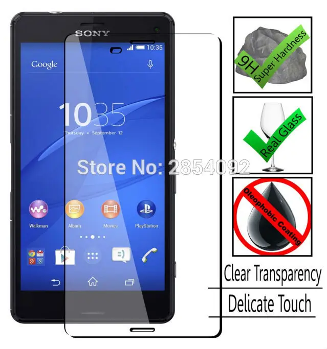 Закаленное стекло 9H для Sony Xperia Z3 Compact / Mini D5803 D5833 M55W компактная защита экрана из