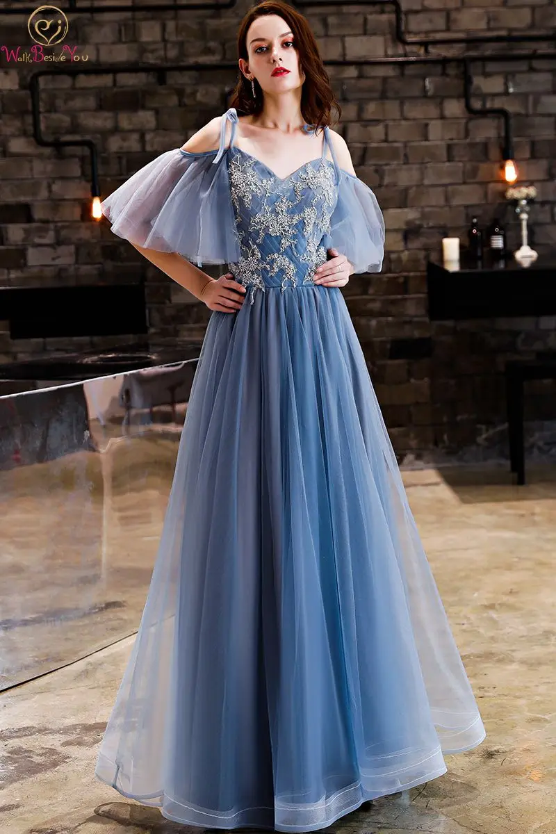 Light Blue A-line Prom Dresses 2019 New vestido de noite Off The Shoulder Appliques elegant Long Lace Up Tulle vestidos de gala
Light Blue A-line Prom Dresses 2019 New vestido de noite Off The Shoulder Appliques elegant Long Lace Up Tulle vestidos de gala