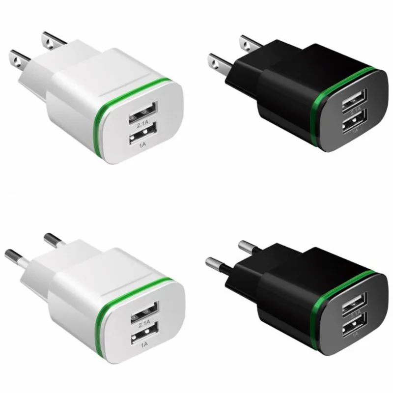 2 Ports With LED Light USB Charger 5V 2A Wall Adapter Mobile Phone Micro Charging For iPhone iPad Samsung Accessories
2 Ports With LED Light USB Charger 5V 2A Wall Adapter Mobile Phone Micro Charging For iPhone iPad Samsung Accessories