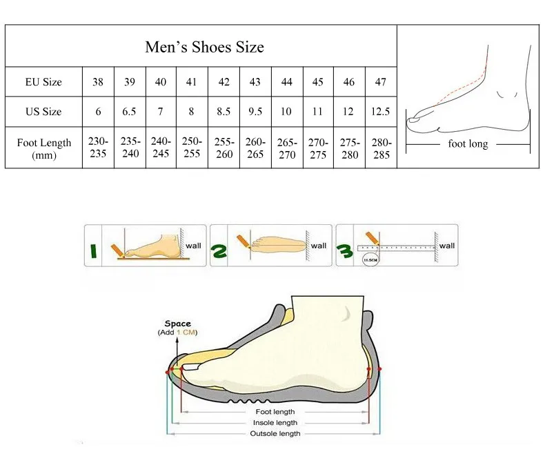 size chart for Men's Winter Slippers - true deals club