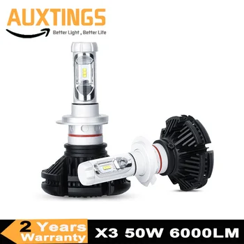 2pcs X3 led headlight Kit 50W 6000LM H4 H7 LED Car Headlight 3000K/6500K/8000K H1 H11 9005 HB3 9006 HB4 Auto LED fog Lamp bulb
2pcs X3 led headlight Kit 50W 6000LM H4 H7 LED Car Headlight 3000K/6500K/8000K H1 H11 9005 HB3 9006 HB4 Auto LED fog Lamp bulb
