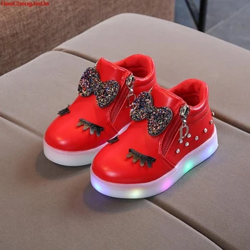Spring Autumn Cute Baby Sneakers Shoes New Fashion Children Glowing Shoes Princess Bow Girls Led Shoes
Spring Autumn Cute Baby Sneakers Shoes New Fashion Children Glowing Shoes Princess Bow Girls Led Shoes