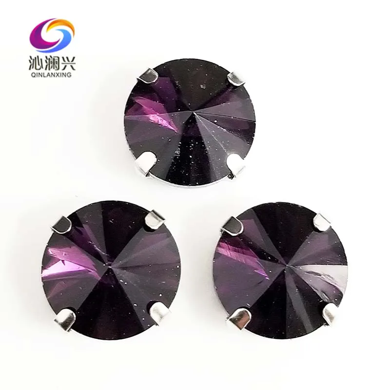 Round shape Silver bottom Deep purple AAA glass crystal four claw rhinestone,flatback sew on stones,diy/apparel accessories
Round shape Silver bottom Deep purple AAA glass crystal four claw rhinestone,flatback sew on stones,diy/apparel accessories
