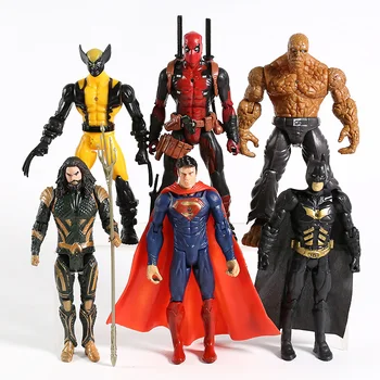 DC Super Heroes Superman Batman Wolverine Deadpool Aquaman Thing PVC Action Figures Toys 6pcs/set 
DC Super Heroes Superman Batman Wolverine Deadpool Aquaman Thing PVC Action Figures Toys 6pcs/set