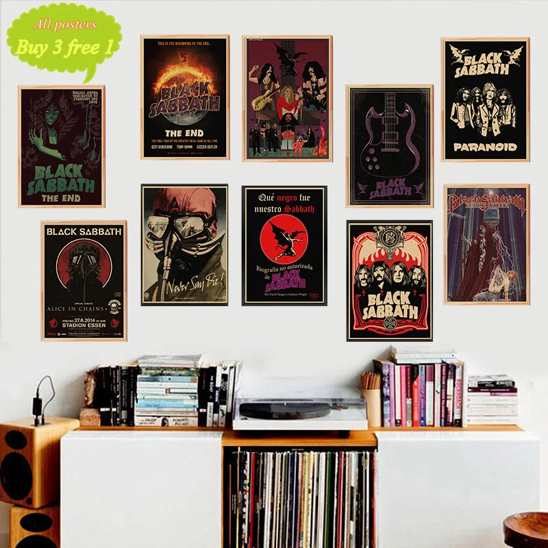 BLACK SABBATH Home Furnishing decoration Kraft acid rock music Poster Drawing core Wall stickers
BLACK SABBATH Home Furnishing decoration Kraft acid rock music Poster Drawing core Wall stickers