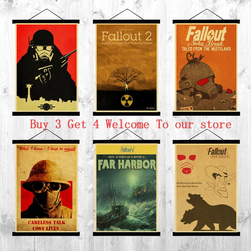 Fallout 2 3 4 games Poster Vintage poster retro poster Painting Home Room Decor Kraft paper Wall stickers
Fallout 2 3 4 games Poster Vintage poster retro poster Painting Home Room Decor Kraft paper Wall stickers