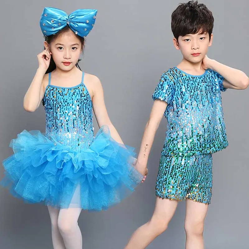 Girls jazz modern dance costumes ballet dress Children boys Dance Sequins costumes For Girls Tutu Dance Stage Dancewear
Girls jazz modern dance costumes ballet dress Children boys Dance Sequins costumes For Girls Tutu Dance Stage Dancewear