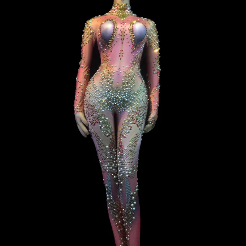Sexy Nightclub Women Stretch Skinny Jumpsuits Shining Pole Dancing Slim Leotard Dancer Costumes Mesh Women Bodycon Rompers
Sexy Nightclub Women Stretch Skinny Jumpsuits Shining Pole Dancing Slim Leotard Dancer Costumes Mesh Women Bodycon Rompers