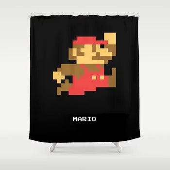 Mario Video Game Quotes Poster Shower Curtain Waterproof Polyester Fabric Bathroom Decor Printed Shower Curtain with 12 Hooks
Mario Video Game Quotes Poster Shower Curtain Waterproof Polyester Fabric Bathroom Decor Printed Shower Curtain with 12 Hooks