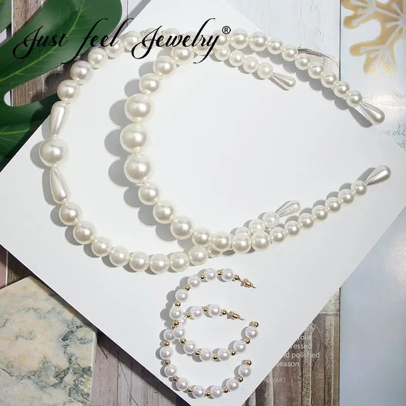 JUST FEEL Fashion Freshwater Pearls Round Earring Hair bands For Women Hair Jewelry Handmade Bridal Hair Accessories Female Gift
JUST FEEL Fashion Freshwater Pearls Round Earring Hair bands For Women Hair Jewelry Handmade Bridal Hair Accessories Female Gift