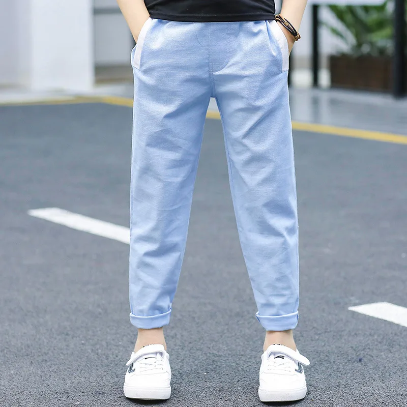 5-16T Boy Cotton Linen Pants For Summer 2019 New Casual Solid Children's Clothing Mosquito Pants High Quality
5-16T Boy Cotton Linen Pants For Summer 2019 New Casual Solid Children's Clothing Mosquito Pants High Quality
