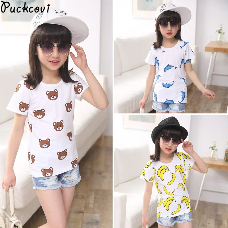 Girls t-shirts Summer Short sleeve cotton T-shirt roupas infantis menina banana t shirt kids bear clothes Children tops tshirt
Girls t-shirts Summer Short sleeve cotton T-shirt roupas infantis menina banana t shirt kids bear clothes Children tops tshirt