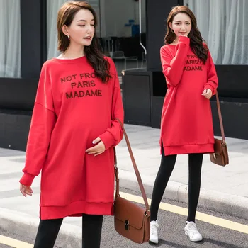 Maternity Women Winter Casual Hoodless Long Sleeve Hoodies New Moms Fashion Letters Loose Fit Mid-long Thick Warm Fleece Hoodies
Maternity Women Winter Casual Hoodless Long Sleeve Hoodies New Moms Fashion Letters Loose Fit Mid-long Thick Warm Fleece Hoodies