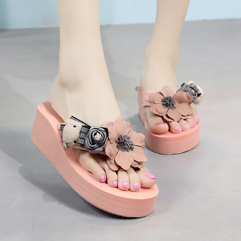Litthing Bohemian Flip Flop Bear Floral Cartoon Platform Wedges Beach Slippers Shoes Women Summer Non-Slip Shoe High Heels
Litthing Bohemian Flip Flop Bear Floral Cartoon Platform Wedges Beach Slippers Shoes Women Summer Non-Slip Shoe High Heels