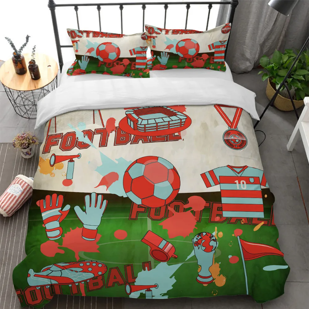 Cartoon Sports football basketball pattern Bed linen set Queen King Twin Full Duvet Cover set Quilt cover bedding sets new 3pcs
Cartoon Sports football basketball pattern Bed linen set Queen King Twin Full Duvet Cover set Quilt cover bedding sets new 3pcs