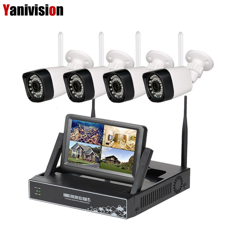 4CH 1080P Wireless Kit 7 inch LCD Display WiFi NVR CCTV Security Camera System Wireless NVR Kit Home WIFI Surveillance Outdoor
4CH 1080P Wireless Kit 7 inch LCD Display WiFi NVR CCTV Security Camera System Wireless NVR Kit Home WIFI Surveillance Outdoor