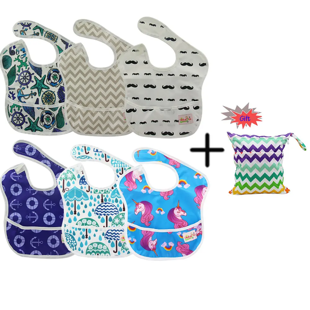 Ohbabyka Waterproof Bibs Baby Feeding Clothes Reusable Baby Superbib with Pocket Infant Boys Girls Bibs 6pcs + 1 Free Bag
Ohbabyka Waterproof Bibs Baby Feeding Clothes Reusable Baby Superbib with Pocket Infant Boys Girls Bibs 6pcs + 1 Free Bag