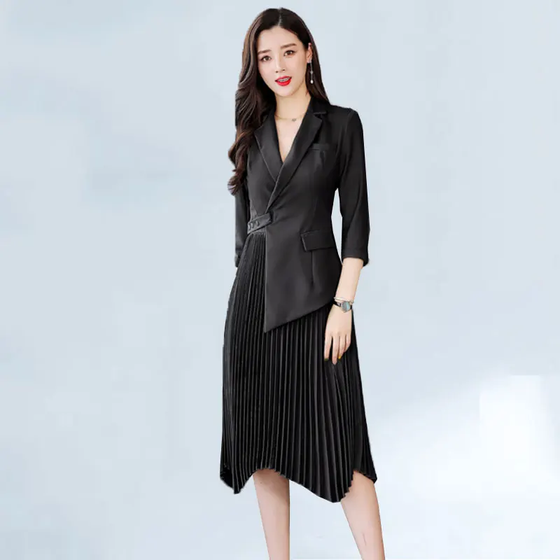 2019 Summer Ladies Runway Dresses Fashion High Quality Button Pockets Luxury Irregular Pleated Dress Women robe femme
2019 Summer Ladies Runway Dresses Fashion High Quality Button Pockets Luxury Irregular Pleated Dress Women robe femme